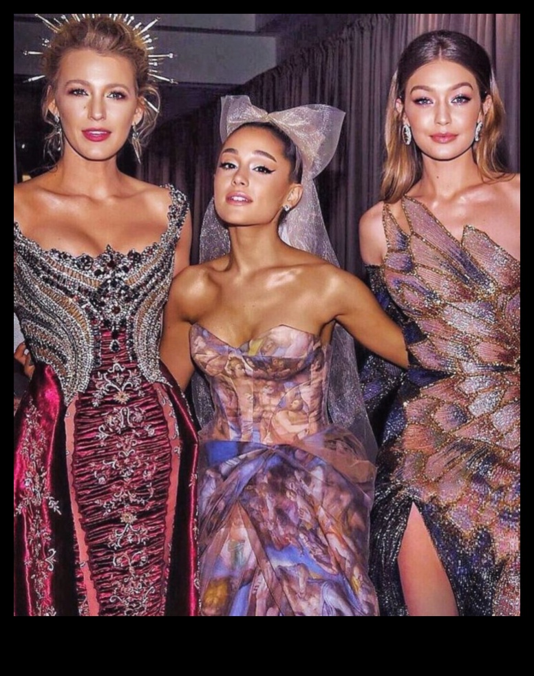 Pārpilnība: slavenību tērpi izrādes apstāšanās stilam