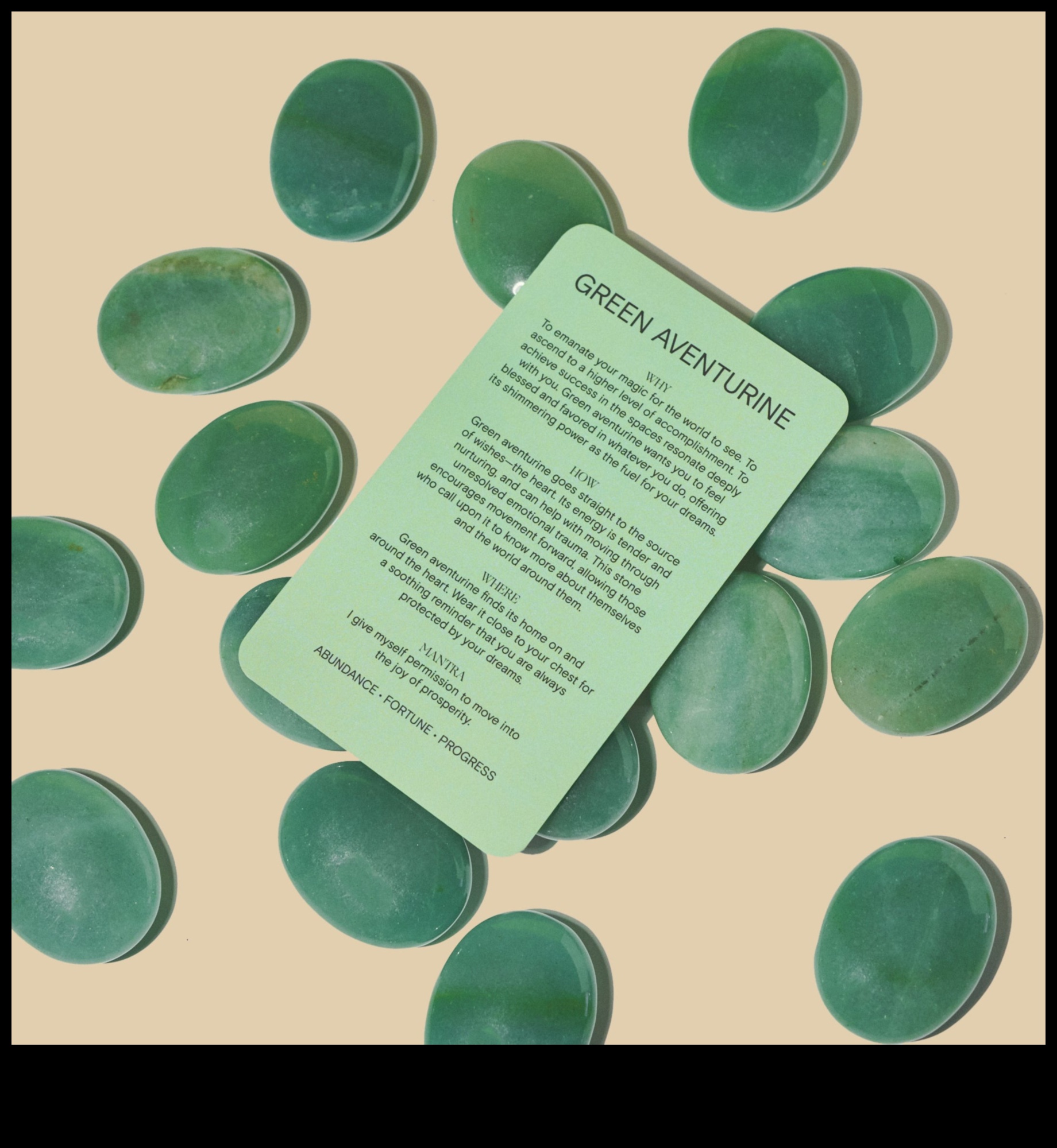 Aventurīna aura: izstaro labklājību ar zaļo aventurīnu