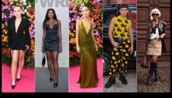 Pārpilnība: slavenību tērpi izrādes apstāšanās stilam